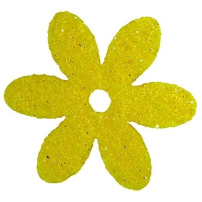 Petra's Bastel News Petra's Craft-News 100 x blomma 30 mm med hål i mitten, glitterfilt, ensidig glitter, flis, gul, 18 x 12 x 3 cm Petra's Bastel News Petra's Craft-News 100 x blomma 30 mm med hål i mitten, glitterfilt, ensidig glitter, flis, gul, 18 x 12 x 3 cm