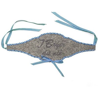Petra's Bastel News Petra's Craft-News flaskband I Bayer du Nix gråmelerat filtband med ljusblått rutband, grå, 25 x 18 x 5 cm Petra's Bastel News Petra's Craft-News flaskband I Bayer du Nix gråmelerat filtband med ljusblått rutband, grå, 25 x 18 x 5 cm