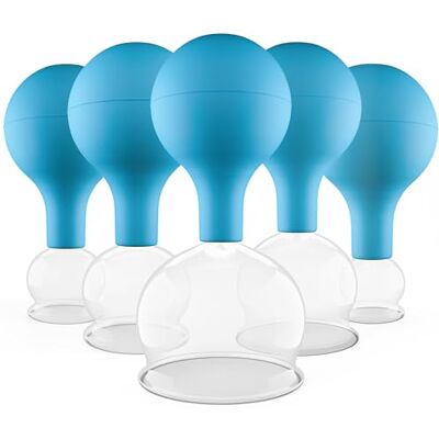PULOX glasöglor set av äkta glas olika storlekar och färger (5-pack, blå) PULOX glasöglor set av äkta glas olika storlekar och färger (5-pack, blå)