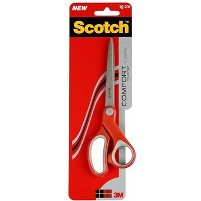 Scotch Comfort sax, röd/grå – 20 cm – perfekt för exakt skärning, bra för daglig användning Scotch Comfort sax, röd/grå – 20 cm – perfekt för exakt skärning, bra för daglig användning
