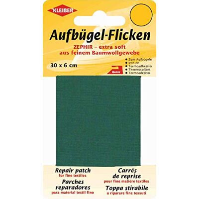 Kleiber 30 x 6 cm extra mjuk fin bomull järn-på-reparationstejp 30 x 6 x 0.3 cm gRÖN Kleiber 30 x 6 cm extra mjuk fin bomull järn-på-reparationstejp 30 x 6 x 0.3 cm gRÖN