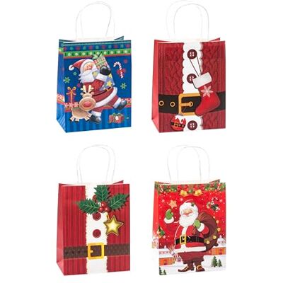 TSI 88019 presentpåse av kraftpapper jul, 12-pack, storlek: medel (23 x 18 x 10 cm) TSI 88019 presentpåse av kraftpapper jul, 12-pack, storlek: medel (23 x 18 x 10 cm)