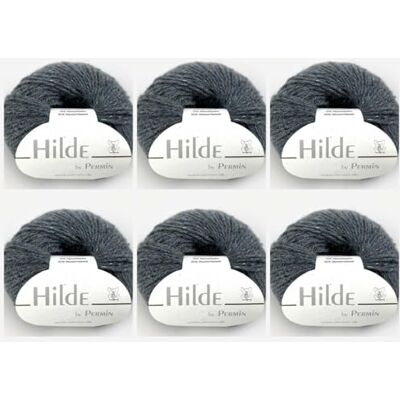 MARUSSIA 6 x Hilde by Permin – klassiskt tweedgarn med alpacka och viskos (50 g/120 m) (04 medium grå) MARUSSIA 6 x Hilde by Permin – klassiskt tweedgarn med alpacka och viskos (50 g/120 m) (04 medium grå)