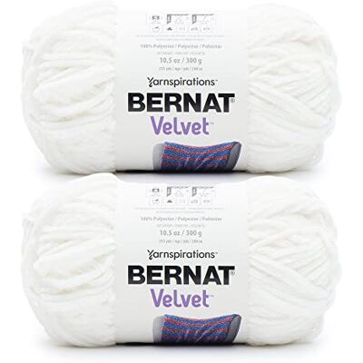 Bernat sammetsvitt garn – paket med 300 g – polyester – #5 skrymmande – 315 meter – stickning & virkning Bernat sammetsvitt garn – paket med 300 g – polyester – #5 skrymmande – 315 meter – stickning & virkning
