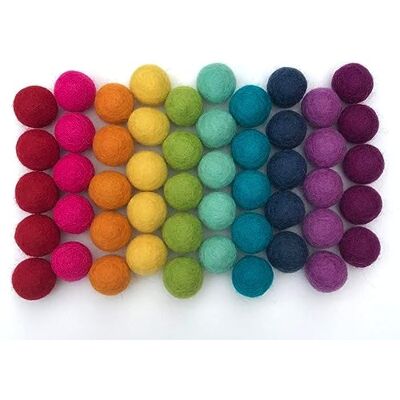Wildflower by hu hands Rainbow Party 100% Handmade Wool Felt Pom Poms (50) Pure New Zealand Wool Felt Balls DIY Pompoms 0.8-1.0" Size Drawstring Muslin Bag Wildflower by hu hands Rainbow Party 100% Handmade Wool Felt Pom Poms (50) Pure New Zealand Wool Felt Balls DIY Pompoms 0.8-1.0" Size Drawstring Muslin Bag