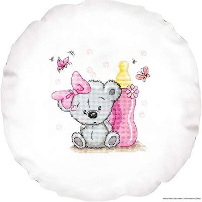 LUCAS Luca-S PB195 björn baby korsstygnkudde, bomull, flerfärgad, 40 x 40 cm LUCAS Luca-S PB195 björn baby korsstygnkudde, bomull, flerfärgad, 40 x 40 cm