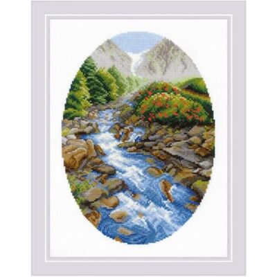 Riolis Counted Cross Stitch Kit 11,75"X15,75"-Upstream (10 Count) -R1960 Riolis Counted Cross Stitch Kit 11,75"X15,75"-Upstream (10 Count) -R1960