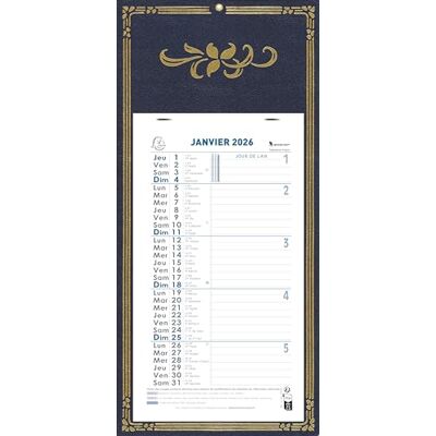 Exacompta 33111E Månadskalender med avtagbara ark 15,5 x 28,5 cm På Skytos 19 x 41 cm tryckt plakettstativ 2025 slumpmässig visuell Exacompta 33111E Månadskalender med avtagbara ark 15,5 x 28,5 cm På Skytos 19 x 41 cm tryckt plakettstativ 2025 slumpmässig visuell