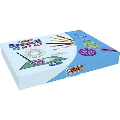 BIC 978220 pennor set med stenciler: 12 färgpennor, 10 fineliner och 5 målarstenciler, stencil och konstset, perfekt för skolväska, skolstart och inskolning BIC 978220 pennor set med stenciler: 12 färgpennor, 10 fineliner och 5 målarstenciler, stencil och konstset, perfekt för skolväska, skolstart och inskolning
