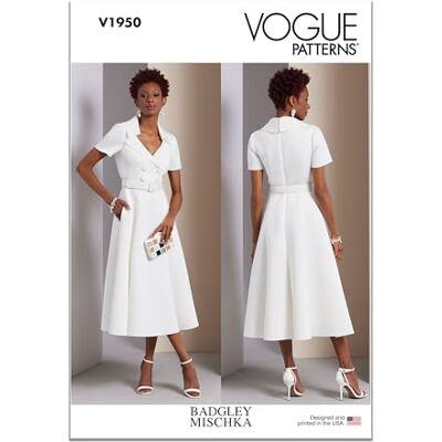 Vogue Patterns Vogue V1950F5 damklänning av Badgley Mischka F5 (16-18-20-22-24) Vogue Patterns Vogue V1950F5 damklänning av Badgley Mischka F5 (16-18-20-22-24)