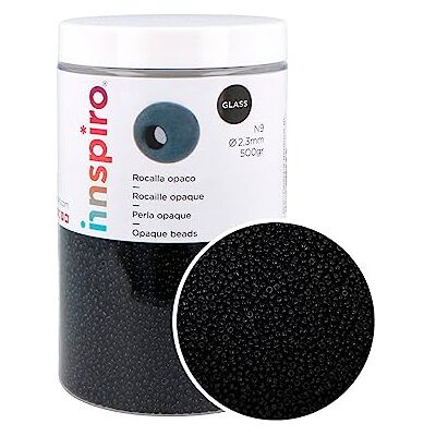 INNSPIRO Ogenomskinlig rund glasskiva svart 2,3 mm, 500 g ca N9 INNSPIRO Ogenomskinlig rund glasskiva svart 2,3 mm, 500 g ca N9