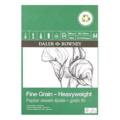 Daler Rowney Finkornig miljövänlig tungviktsplatta A4 200G 30SH Daler Rowney Finkornig miljövänlig tungviktsplatta A4 200G 30SH