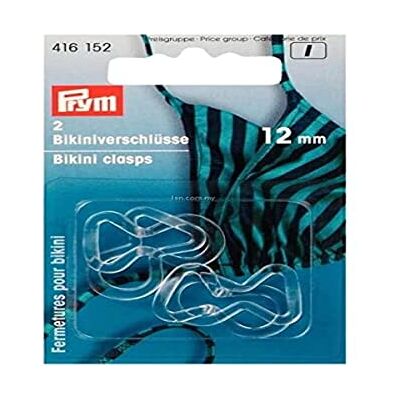 Prym Plast Transparent (12mm) Bikini och Bälteslåsögla 2 Bitar Prym Plast Transparent (12mm) Bikini och Bälteslåsögla 2 Bitar