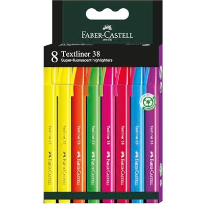 Faber-Castell Highlighter Textliner 38 plånbok med 8 kartong Faber-Castell Highlighter Textliner 38 plånbok med 8 kartong