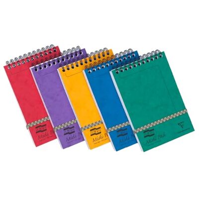 Clairefontaine Europa GH10202 Midi Pad Blandad (paket med 10), Blå/Grön/Lila/Röd/Gul, 10,2 x 15,2 cm Clairefontaine Europa GH10202 Midi Pad Blandad (paket med 10), Blå/Grön/Lila/Röd/Gul, 10,2 x 15,2 cm