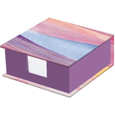 QUO VADIS Kubblocklåda ikonisk matt flerfärgad 11 x 11 x 4,5 cm vitt Clairefontaine papper QUO VADIS Kubblocklåda ikonisk matt flerfärgad 11 x 11 x 4,5 cm vitt Clairefontaine papper