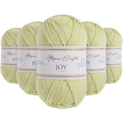 Utopia Crafts JOY DK Stickning Yarn 5 x 50 g – 100% akryl (Pale Citron) Utopia Crafts JOY DK Stickning Yarn 5 x 50 g – 100% akryl (Pale Citron)