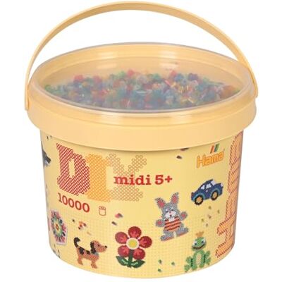 Hama Midi Beads 10.000 pcs in Bucket Mix 54 Hama Midi Beads 10.000 pcs in Bucket Mix 54