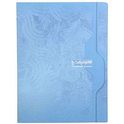 Clairefontaine – Ref 7495C – kalligrafi häftklammerbunden rygg anteckningsbok (48 ark) – 24 x 32 cm, fyrkantigt linjerat, 70 gsm velumpapper, offsetkortfodral, blandade färger – förpackning med 10 Clairefontaine – Ref 7495C – kalligrafi häftklammerbunden rygg anteckningsbok (48 ark) – 24 x 32 cm, fyrkantigt linjerat, 70 gsm velumpapper, offsetkortfodral, blandade färger – förpackning med 10