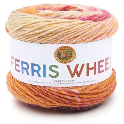 Lion Brand Yarn Lejonmärke garngarn, akryl, körsbär på toppen, en nystan Lion Brand Yarn Lejonmärke garngarn, akryl, körsbär på toppen, en nystan