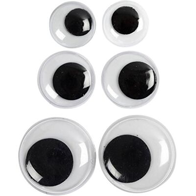 Creativ Googly Eyes, D: 12 + 14 + 20 mm fastnar inte, 18 asstd Creativ Googly Eyes, D: 12 + 14 + 20 mm fastnar inte, 18 asstd