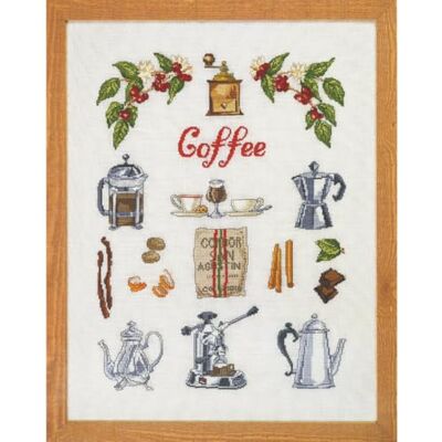 Permin korsstygn broderiförpackning kaffetid räkningsmönster Permin korsstygn broderiförpackning kaffetid räkningsmönster