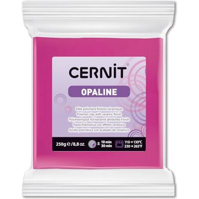 Cernit CE0880250460C Un Pain de Pâte Polymère Opaline Pâte à Modeler à Cuire Couleur magenta Bloc de 250 g Cernit CE0880250460C Un Pain de Pâte Polymère Opaline Pâte à Modeler à Cuire Couleur magenta Bloc de 250 g