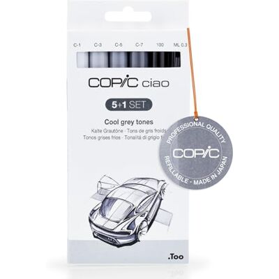 Copic Ciao Marker 5+1 Grå nyanser - Markörer och Pennor Copic Ciao Marker 5+1 Grå nyanser - Markörer och Pennor