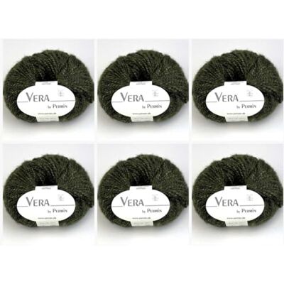 MARUSSIA 6 x vera av Permin – året runt-garn av kedja, babyalpacka och bomull (125 m/50 g) (10 mossgrön) MARUSSIA 6 x vera av Permin – året runt-garn av kedja, babyalpacka och bomull (125 m/50 g) (10 mossgrön)