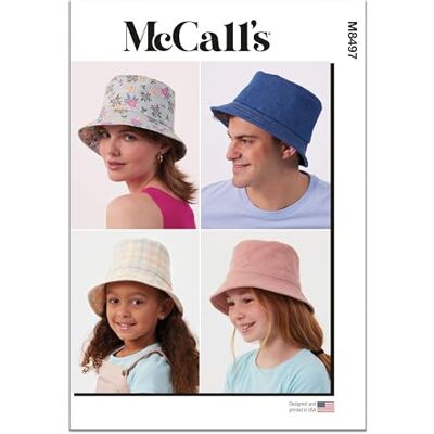 Mc Call MCCALLS Sömnadsmönster M8497A Barn, tonåringar och vuxna hinkhatt A Mc Call MCCALLS Sömnadsmönster M8497A Barn, tonåringar och vuxna hinkhatt A
