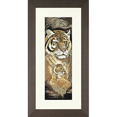 Lanarte PN räknemönsterförpackning tiger mamma och valp räknematerial korsstygnsförpackning, bomull, flerfärgad, 17 x 50 x 0,3 cm Lanarte PN räknemönsterförpackning tiger mamma och valp räknematerial korsstygnsförpackning, bomull, flerfärgad, 17 x 50 x 0,3 cm