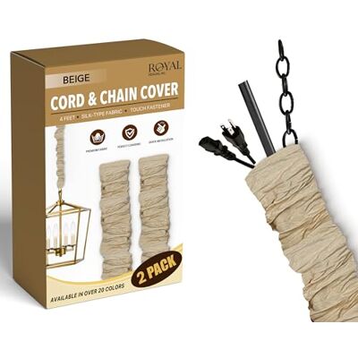 Royal Designs, Inc. Royal Designs CC-18-BG-2 sladd- och kedjeskydd, 4 fötter lång, uppsättning av 2, beige Royal Designs, Inc. Royal Designs CC-18-BG-2 sladd- och kedjeskydd, 4 fötter lång, uppsättning av 2, beige