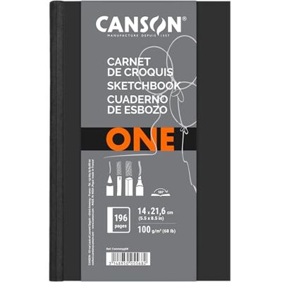 Canson Art Book One anteckningsbok med tranchefile ritpapper 100 ark 100 g 14 x 21,6 cm vit Canson Art Book One anteckningsbok med tranchefile ritpapper 100 ark 100 g 14 x 21,6 cm vit