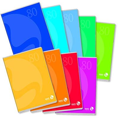 BM BeMore Color 80, 0110594, A4-format anteckningsbok, Randering vit, papper 80gsm Blandade färger, Förpackning 12 stycken BM BeMore Color 80, 0110594, A4-format anteckningsbok, Randering vit, papper 80gsm Blandade färger, Förpackning 12 stycken