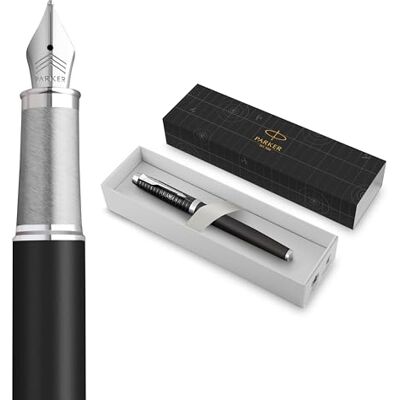 Parker IM Premium reservoarpenna Legacy of Flight kromtrim fin spets presentförpackning Parker IM Premium reservoarpenna Legacy of Flight kromtrim fin spets presentförpackning
