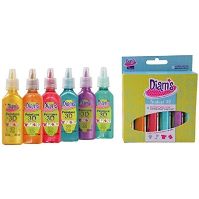 Diam's 3D Mini Lot de 6 Peintures Couleurs nacrées Diam's 3D Mini Lot de 6 Peintures Couleurs nacrées
