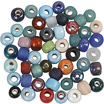 Creativ Glaspärlblandning, D: 9 mm, asstd-färger, 500 g Creativ Glaspärlblandning, D: 9 mm, asstd-färger, 500 g