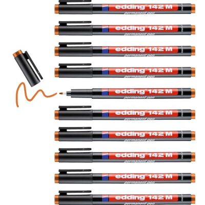 edding 142 M permanent penna – grön – 10 pennor – rund spets 1 mm – penna för att skriva på glas, plast, folier och släta ytor – permanent, snabbtorkande, fläcksäker och vattentät edding 142 M permanent penna – grön – 10 pennor – rund spets 1 mm – penna för att skriva på glas, plast, folier och släta ytor – permanent, snabbtorkande, fläcksäker och vattentät