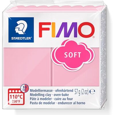 STAEDTLER FIMO soft 8020 T – Strawberry Cream, 57 g Ugnshärdande, mjuk och smidig – för nybörjare och hobbykonstnärer – Art.nr. 8020-T21 STAEDTLER FIMO soft 8020 T – Strawberry Cream, 57 g Ugnshärdande, mjuk och smidig – för nybörjare och hobbykonstnärer – Art.nr. 8020-T21