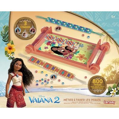 Lansay DISNEY VAIANA 2 pärlvävstol barn pärlarmband skapande 800 färgglada pärlor trådar och berlocker manuell aktivitet från 5 år Lansay DISNEY VAIANA 2 pärlvävstol barn pärlarmband skapande 800 färgglada pärlor trådar och berlocker manuell aktivitet från 5 år