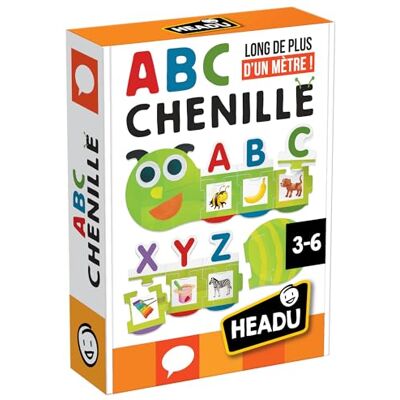 Headu Chenille ABC Självkorrigerande och mer än en meter lång Alfabetet pedagogiskt spel 3–6 år, lära sig att läsa och skriva, bokstavsbild kombination, fin motorik, skolspel, tillverkad i Headu Chenille ABC Självkorrigerande och mer än en meter lång Alfabetet pedagogiskt spel 3–6 år, lära sig att läsa och skriva, bokstavsbild kombination, fin motorik, skolspel, tillverkad i