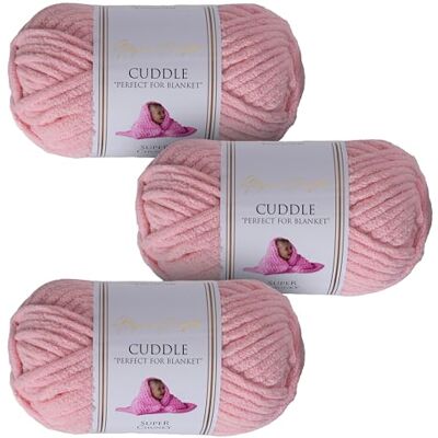 Utopia Crafts Cuddle Supertjockt Chenillegarn Mjuk Rosa, 100 g 60 m Nystan, Fluffigt, Mjukt & Lätt att Använda, Chunkygarn för Virkning & Stickning, Nybörjarvänligt Alternativ till Ullgarn 3-pack Utopia Crafts Cuddle Supertjockt Chenillegarn Mjuk Rosa, 100 g 60 m Nystan, Fluffigt, Mjukt & Lätt att Använda, Chunkygarn för Virkning & Stickning, Nybörjarvänligt Alternativ till Ullgarn 3-pack
