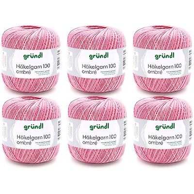 Gründl - Ombré - 100 g / 566 m - nål 1,5-2 mm - Garn till virkning Gründl - Ombré - 100 g / 566 m - nål 1,5-2 mm - Garn till virkning