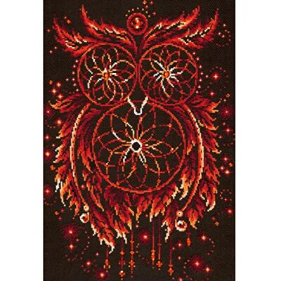 Magic Needle 88-11 ZW själens flammor korsstygnsset med räkningsmönster tvågart Edition, bomull, flerfärgad, 29 x 40 cm Magic Needle 88-11 ZW själens flammor korsstygnsset med räkningsmönster tvågart Edition, bomull, flerfärgad, 29 x 40 cm