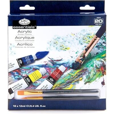 Royal & Langnickel Acrylic Paint Set 18 Colors + 2 Brushes Royal & Langnickel Acrylic Paint Set 18 Colors + 2 Brushes