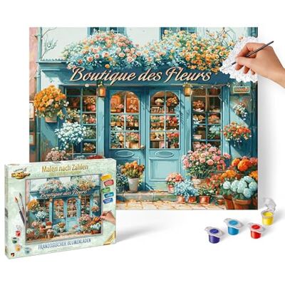 Schipper 609130924 måla efter siffror – fransk blombutik – måla bilder för vuxna, inklusive borstar och akrylfärger, 40 x 50 cm Schipper 609130924 måla efter siffror – fransk blombutik – måla bilder för vuxna, inklusive borstar och akrylfärger, 40 x 50 cm