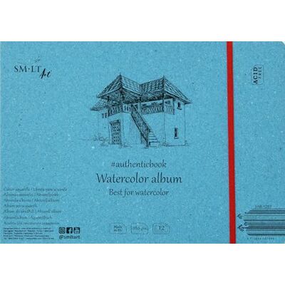 SM?LT SMLT 5AB-12ST autentisk linje 245 x 176 mm sydd akvarellblock autenticbook, 280 gsm vit akvarellpapper, 12 blad SM?LT SMLT 5AB-12ST autentisk linje 245 x 176 mm sydd akvarellblock autenticbook, 280 gsm vit akvarellpapper, 12 blad