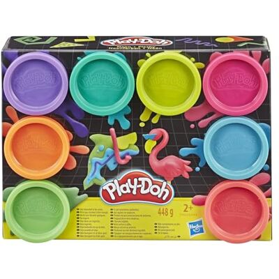 Play-Doh 8-Pack Neon, giftfri modellera med 8 färger Play-Doh 8-Pack Neon, giftfri modellera med 8 färger