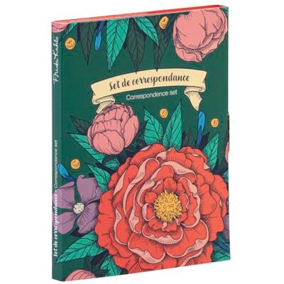 Clairefontaine 116234C Frida Kahlo, Set de correspondance 12x16,5 cm contenant 8 cartes simples 11x15,5 cm assorties et 8 enveloppes Pollen C6 blanc naturel Clairefontaine 116234C Frida Kahlo, Set de correspondance 12x16,5 cm contenant 8 cartes simples 11x15,5 cm assorties et 8 enveloppes Pollen C6 blanc naturel