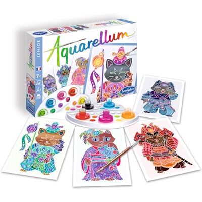 Sentosphère 3906516 Akvarellum Junior, akvarellmålningsset för barn, motiv Maneki Neko, gör-det-själv kreativt set, pysselset, målningsset från 7 år Sentosphère 3906516 Akvarellum Junior, akvarellmålningsset för barn, motiv Maneki Neko, gör-det-själv kreativt set, pysselset, målningsset från 7 år